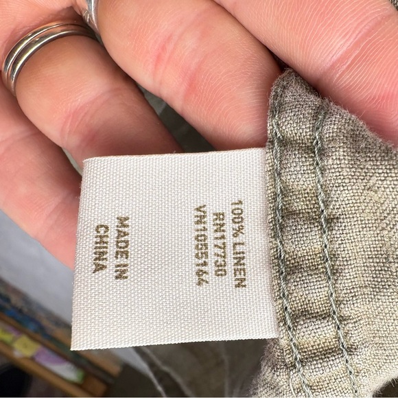 VTG Merona Men's 100% Linen Button Up Short Sleeve Shirt XL - Picture 6 of 8